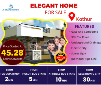2 BHK House for Sale in Hosur Taluk, Krishnagiri