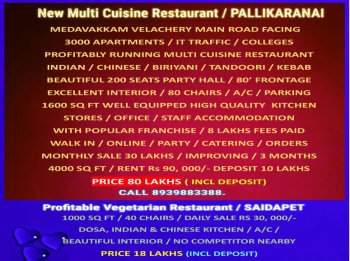  Hotels for Sale in Pallavaram, Chennai
