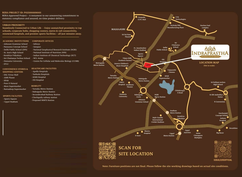 3 BHK 1935 Sq.ft. Apartment for Sale in Tarnaka, Secunderabad