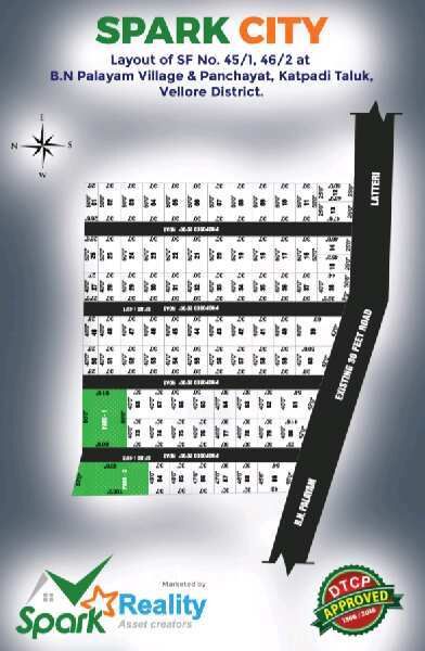  Commercial Land 1200 Sq.ft. for Sale in Katpadi, Vellore