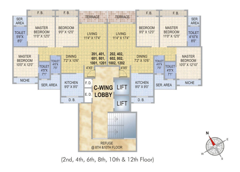 2 BHK Apartment 1185 Sq.ft. for Sale in Sector 27 Nerul, Navi Mumbai