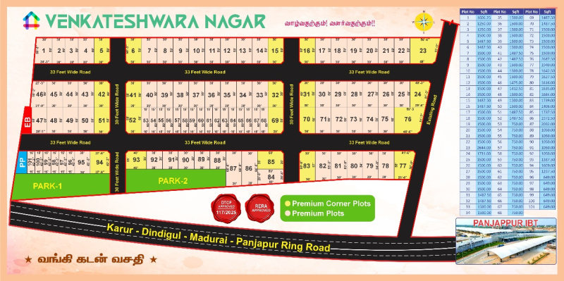  1200 Sq.ft. Residential Plot for Sale in Ariyamangalam, Tiruchirappalli