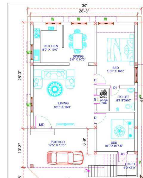 2 BHK House 1159 Sq.ft. for Sale in SIDCO Industrial Estate, Dindigul