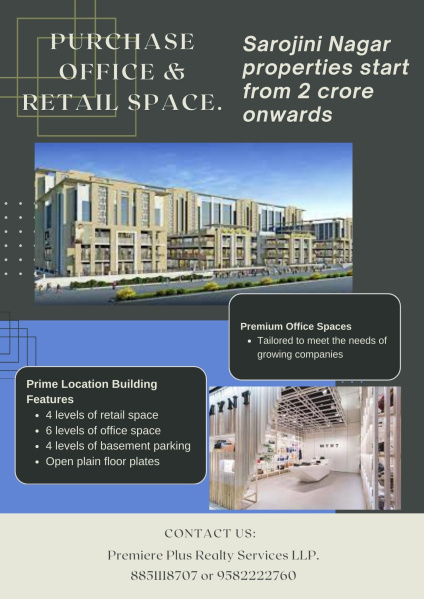  Office Space 1900 Sq.ft. for Sale in Rani Laxmi Bai Nagar Type 1, Sarojini Nagar, Delhi