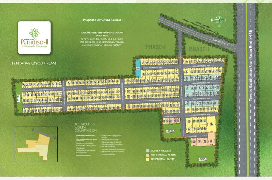  Residential Plot 184 Sq. Yards for Sale in Edupugallu, Vijayawada