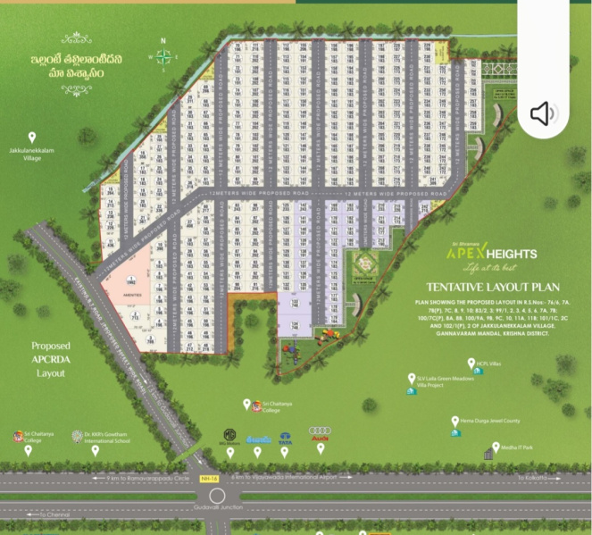  183 Sq. Yards Residential Plot for Sale in Gudavalli, Vijayawada
