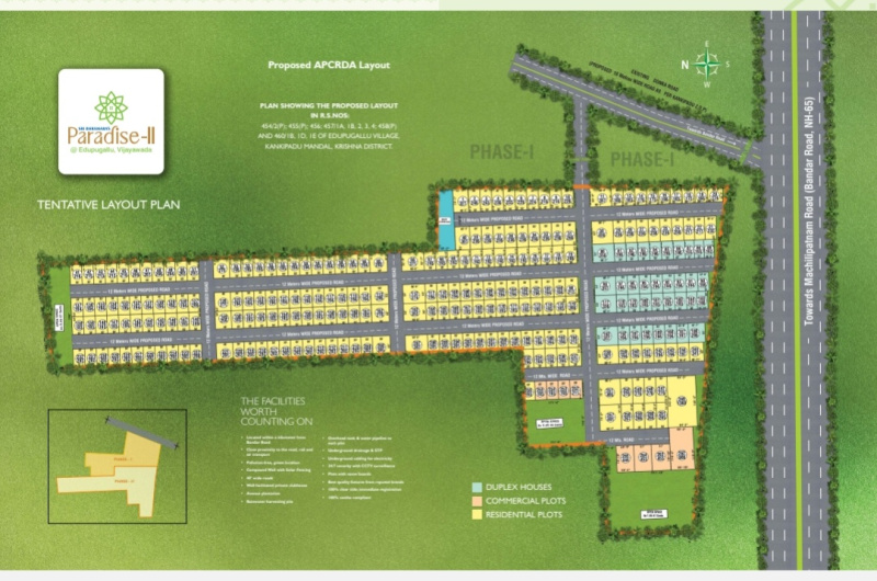 Residential Plot 183 Sq. Yards for Sale in Edupugallu, Vijayawada