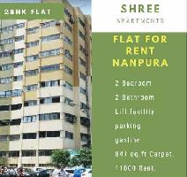 2 BHK Flat for Rent in Nanpura, Surat