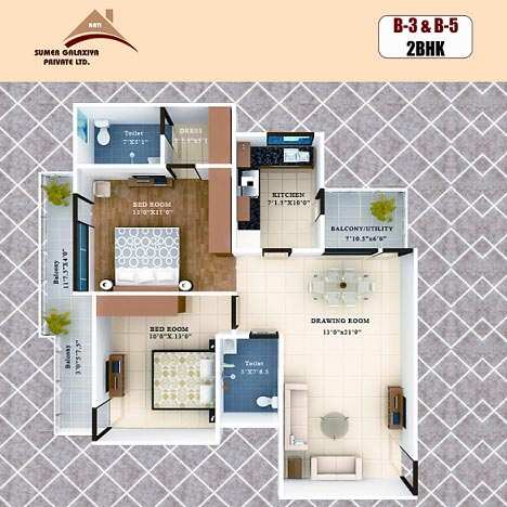 2 BHK Residential Apartment 1224 Sq.ft. for Sale in Airport Road, Jaipur