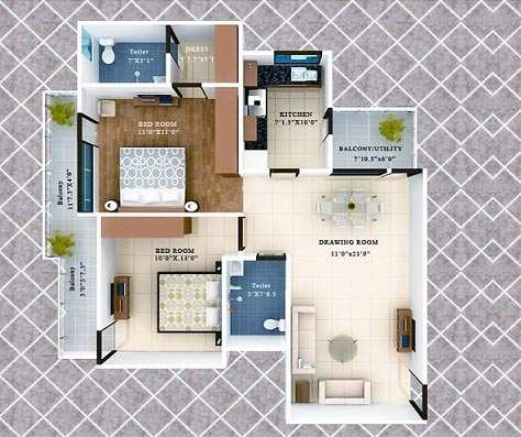 2 BHK Residential Apartment 1224 Sq.ft. for Sale in Gola Ka Mandir, Gwalior