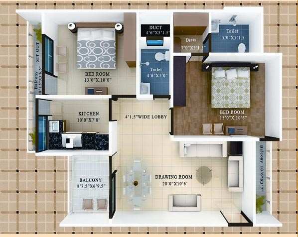 2 BHK Apartment 1222 Sq.ft. for Sale in Gola Ka Mandir, Gwalior