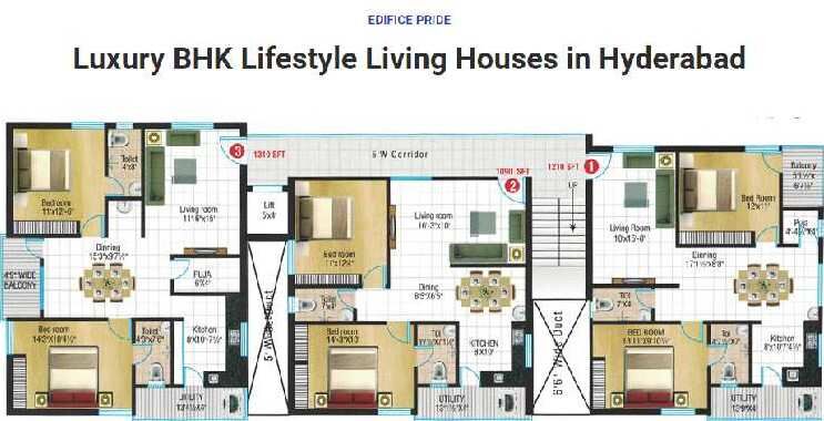 2 BHK Apartment 1210 Sq.ft. for Sale in Sainikpuri, Secunderabad
