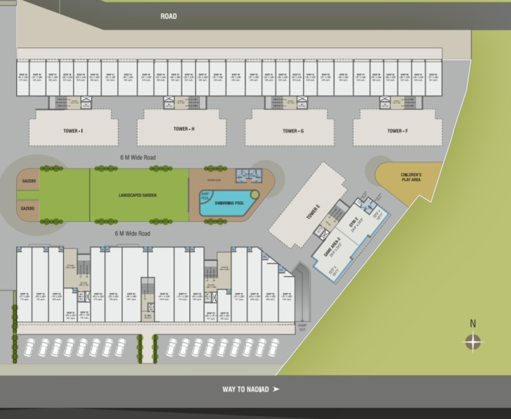  Showroom 1050 Sq.ft. for Rent in Mission Rd, Nadiad