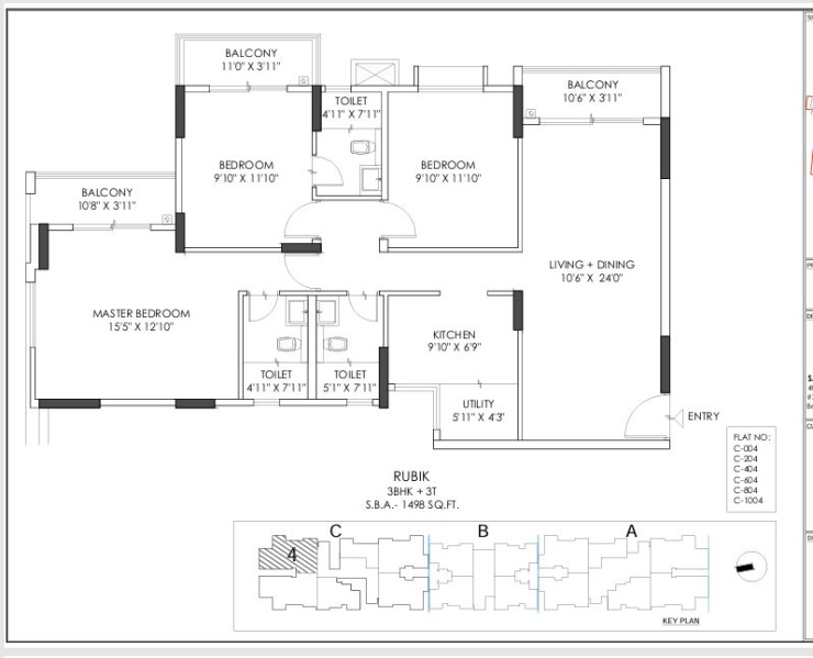 3 BHK Apartment 10000 Sq.ft. for Rent in Devanahalli, Bangalore