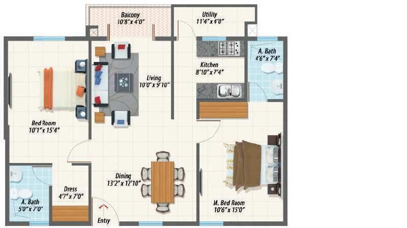 2 BHK Apartment 1182 Sq.ft. for Sale in Sarjapur Attibele Road, Bangalore