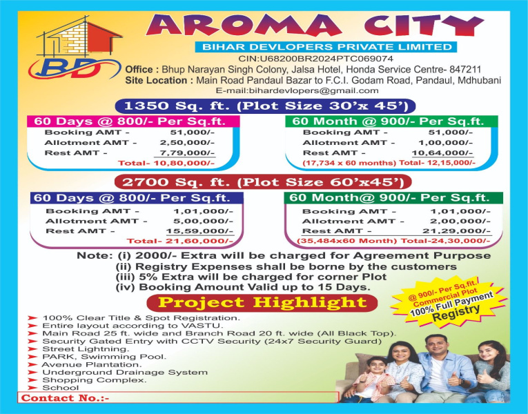 1350 Sq.ft. Residential Plot for Sale in Pandaul, Madhubani