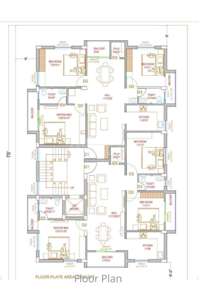 3 BHK Apartment 1720 Sq.ft. for Sale in Kalinga Nagar, Bhubaneswar