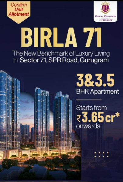 4 BHK 3000 Sq.ft. Apartment for Sale in Dwarka Expressway, Gurgaon