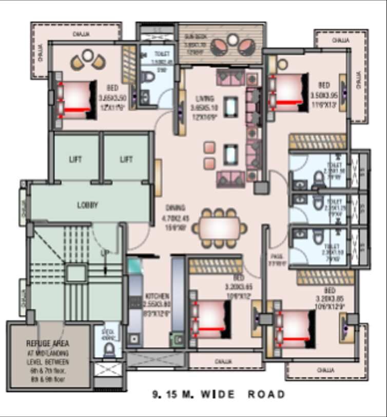 4 BHK Apartment 1763 Sq.ft. for Sale in Diamond Garden, Mumbai