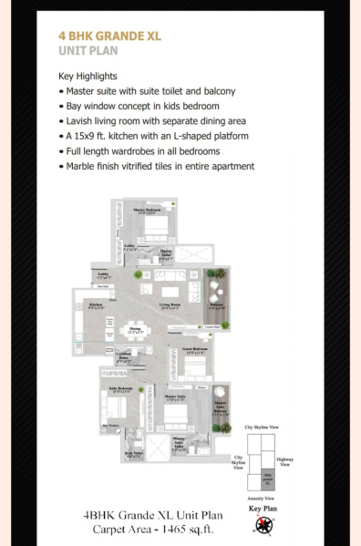 4 BHK Apartment 1465 Sq.ft. for Sale in Tathawade, Pune