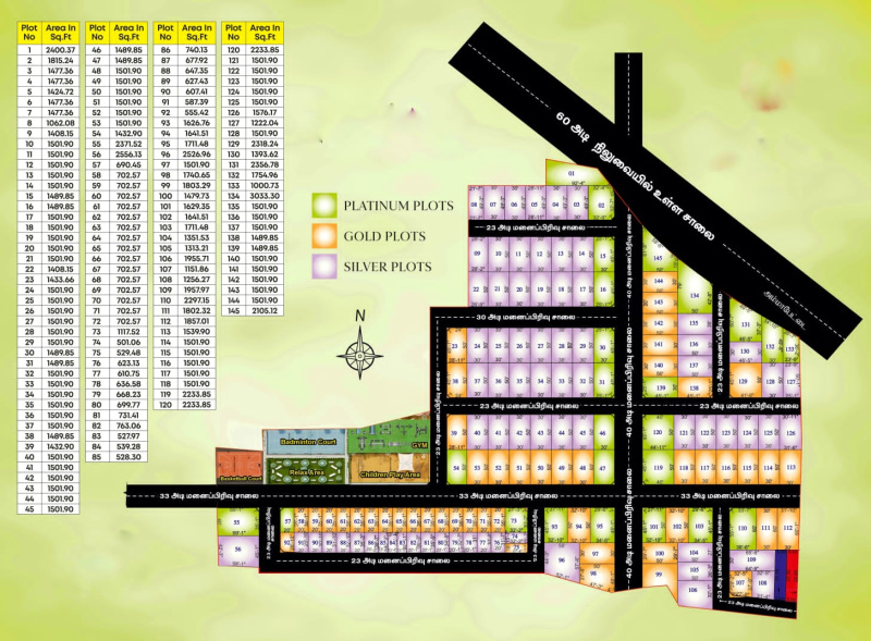  1500 Sq.ft. Residential Plot for Sale in Dindigul Road, Tiruchirappalli