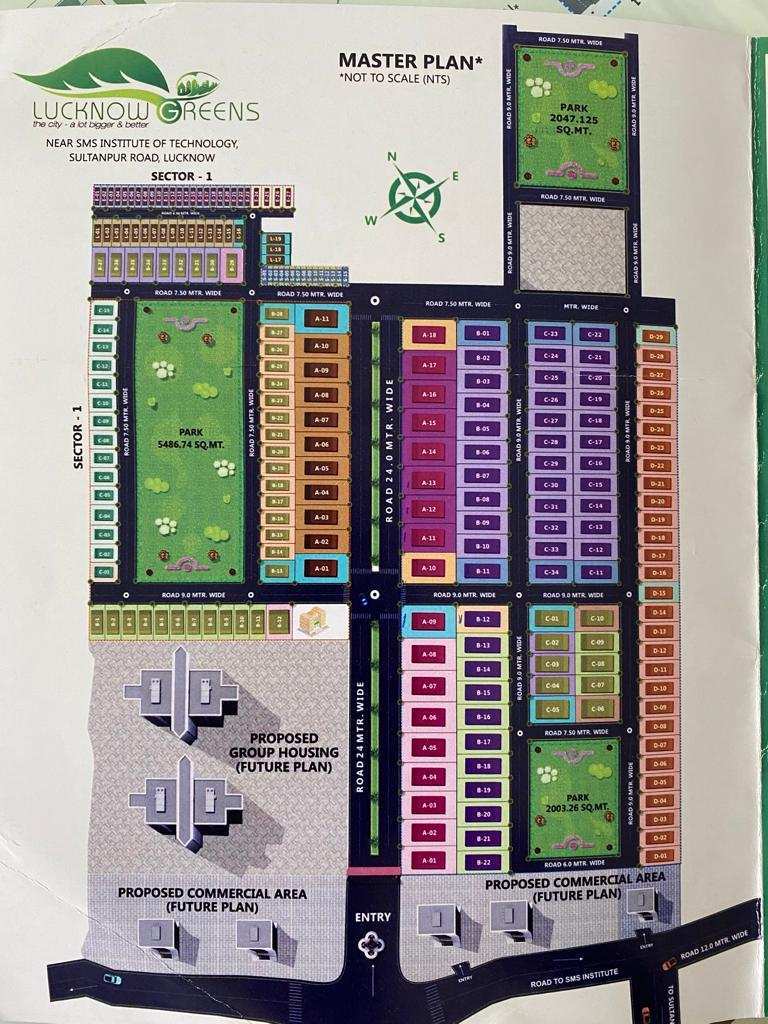  Residential Plot 2000 Sq.ft. for Sale in Sultanpur Road, Lucknow