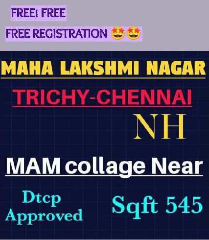  1200 Sq.ft. Residential Plot for Sale in Trichy Highways, Tiruchirappalli