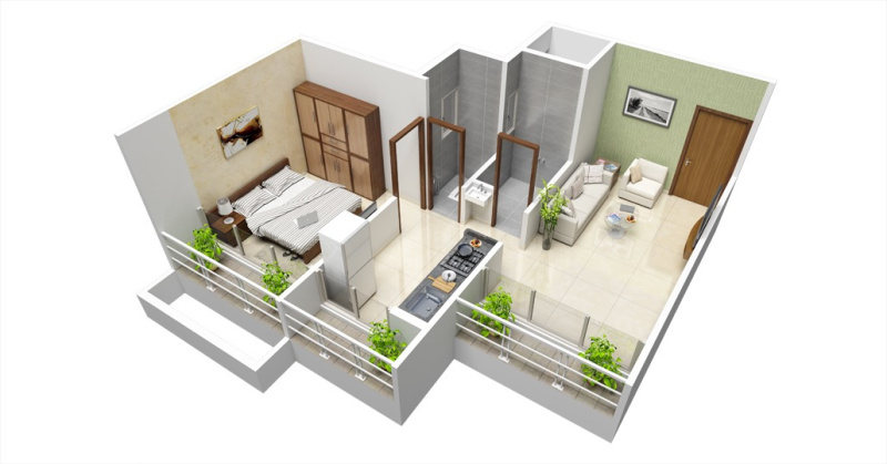 1 BHK Apartment 705 Sq.ft. for Sale in Dronagiri, Navi Mumbai