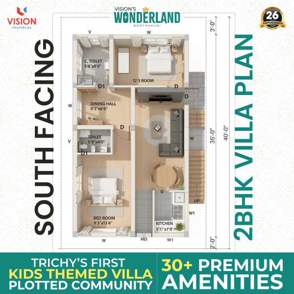 2 BHK 750 Sq.ft. House for Sale in Fathima Nagar, Tiruchirappalli