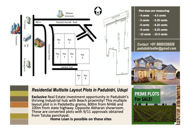  Residential Plot 6 Cent for Sale in Padubidre, Udupi