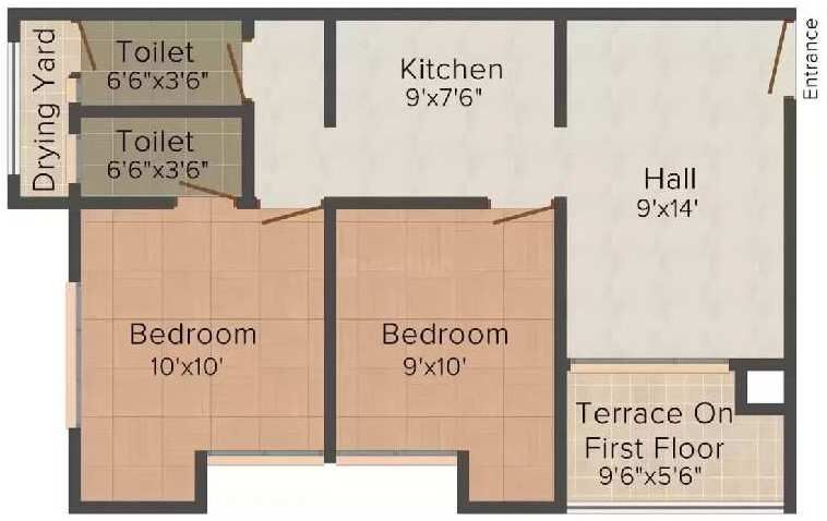 2 BHK Apartment 800 Sq.ft. for Sale in Murbad, Thane