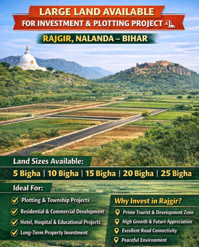  20000 Sq.ft. Residential Plot for Sale in Rajgir, Nalanda