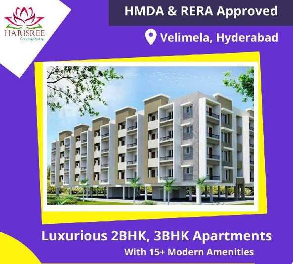 2 BHK Apartment 1315 Sq.ft. for Sale in Velimela, Hyderabad