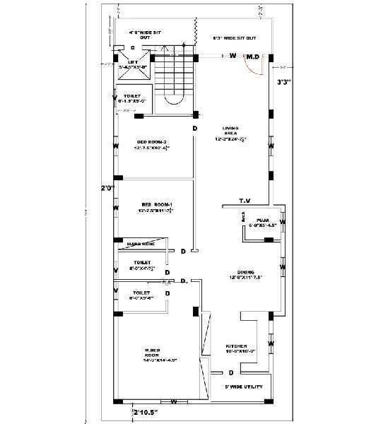 3 BHK Apartment 1800 Sq.ft. for Sale in Kurmannapalem, Visakhapatnam