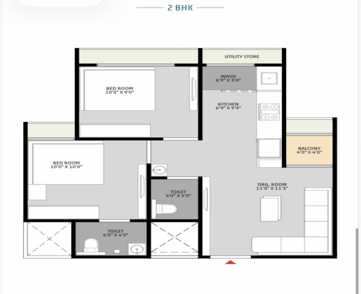 1 BHK 825 Sq.ft. Apartment for Sale in South Bopal, Ahmedabad