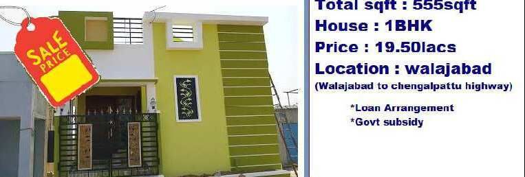 1 BHK House 555 Sq.ft. for Sale in Walajabad, Kanchipuram