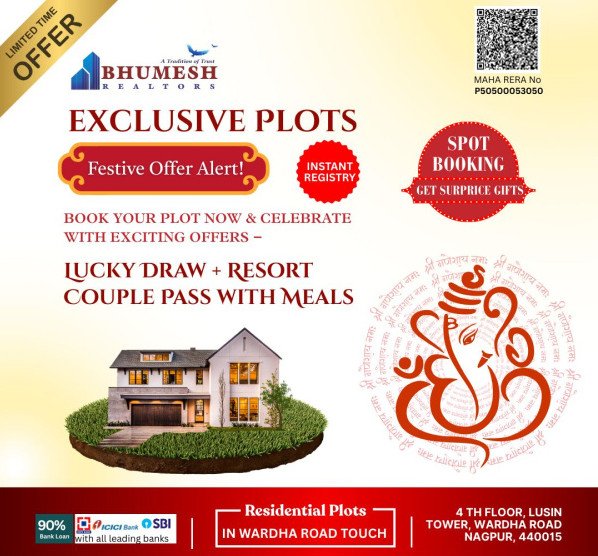  Residential Plot 1355 Sq.ft. for Sale in Shankarpur, Nagpur