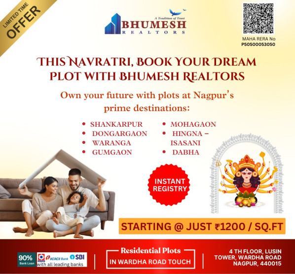  Residential Plot 1440 Sq.ft. for Sale in Mohgaon, Nagpur