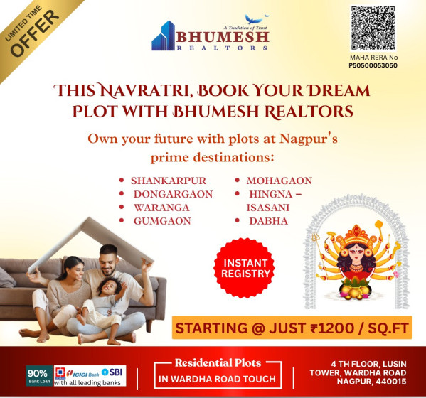  Residential Plot 1040 Sq.ft. for Sale in Butibori, Nagpur