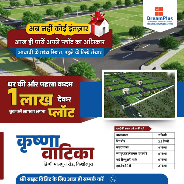  Residential Plot 100 Sq. Yards for Sale in Diggi Road, Jaipur