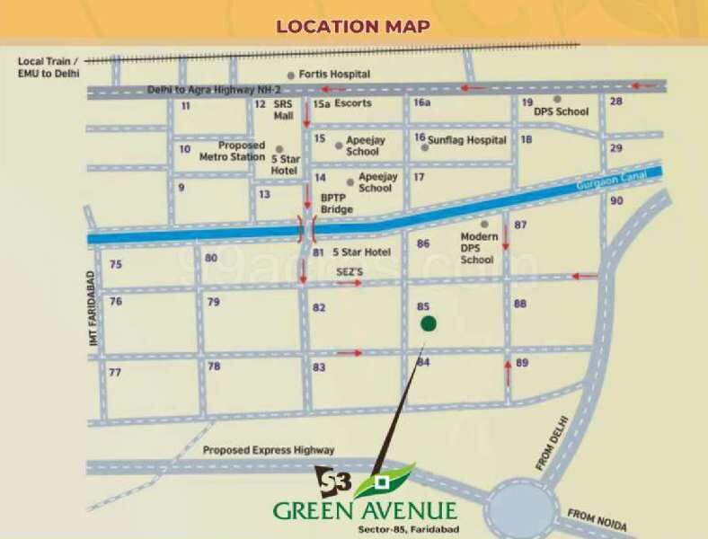 3 BHK Apartment 745 Sq.ft. for Sale in Sector 85 Faridabad
