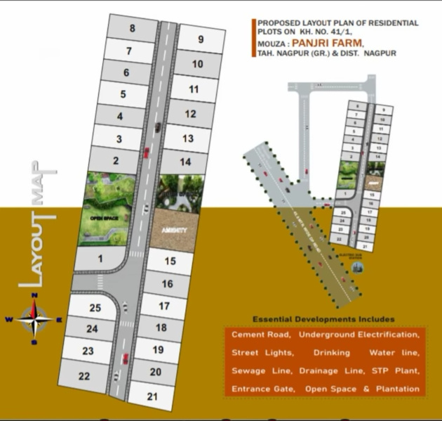  Residential Plot 1889 Sq.ft. for Sale in Wardha Road, Wardha Road, Nagpur