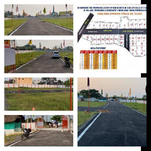  Residential Plot 1200 Sq.ft. for Sale in Thiruninravur, Chennai