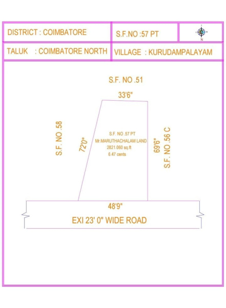  6 Cent Residential Plot for Sale in Kurudampalayam, Coimbatore