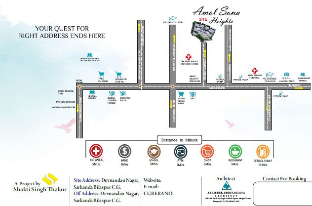 3 BHK 867 Sq.ft. Apartment for Sale in Sarkanda, Bilaspur