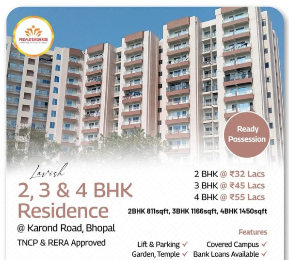 3 BHK Apartment 1000 Sq.ft. for Sale in Karond, Bhopal