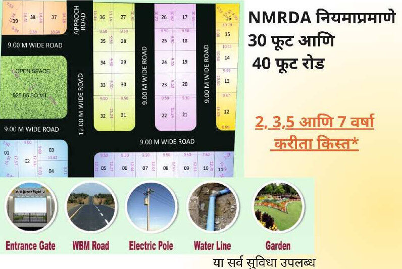 Agricultural Land 948 Sq.ft. for Sale in Kirnapur, Nagpur