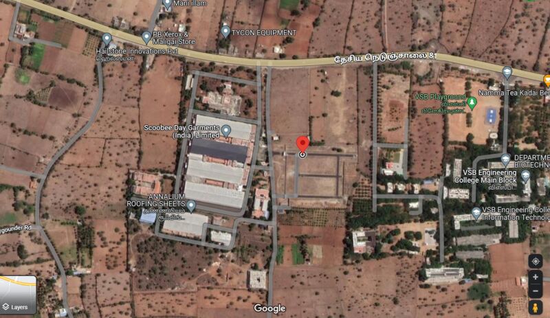  Residential Plot 2400 Sq.ft. for Sale in K. Paramathi, Karur