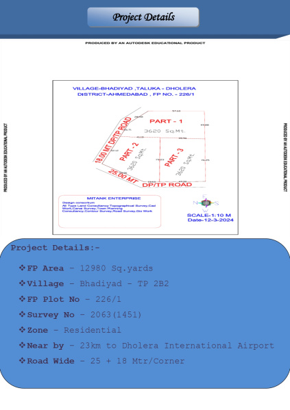  Residential Plot 12980 Sq. Yards for Sale in Dholera, Ahmedabad