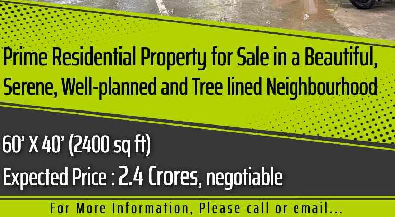 Residential Plot 2400 Sq.ft. for Sale in Omkar Nagar, Arekere, Bangalore